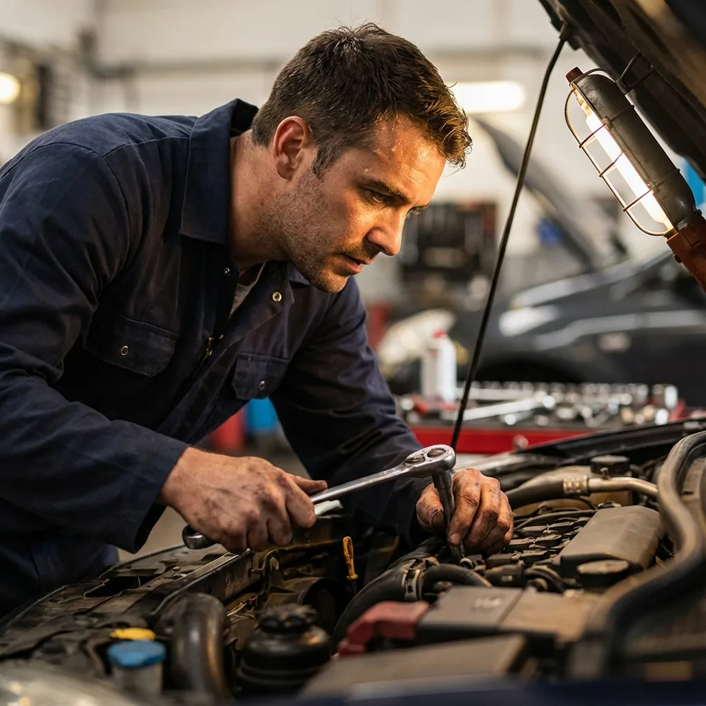 Mechanic working at D&R Motors